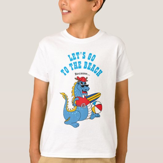 Schattige Blue Dragon T-Shirt voor Verjaardag of e (Voorkant)