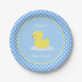 Schattige Blue Duck Baby shower Papieren Bordje (Voorkant)