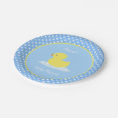 Schattige Blue Duck Baby shower Papieren Bordje (Gekanteld)