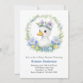 Schattige Blue Duck Waterverf Bliss Boy Baby showe Kaart (Voorkant)