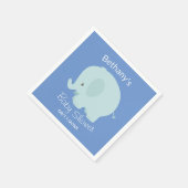 Schattige Blue Elephant Boy Baby shower Custom Servet (Hoek)