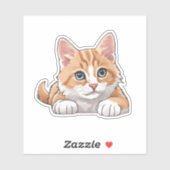 Schattige Blue Eyed Cat Waterdicht Sticker (Vel)