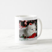 Schattige Blue Eyed White Persian Coffe Mok (Voorkant rechts)