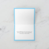 Schattige Blue Heart Eenvoudig Dank u Bedankkaart (Binnen)