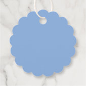 Schattige Blue Heart Modern Baby shower Bedankjes Labels (Achterkant)