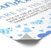 Schattige Blue Hearts Valentijn Hoeveel Snoepjes g Poster (Hoek)