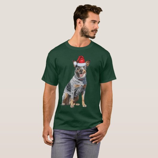 Schattige Blue Heeler Hondenliefhebber Funny Chris T-shirt (Voorkant volledig)