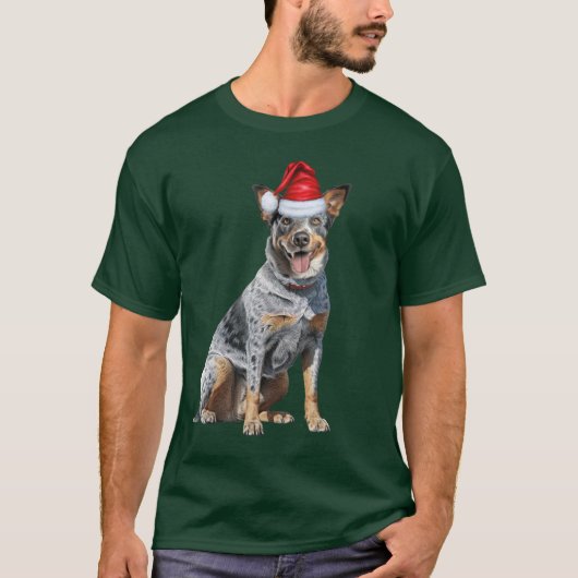 Schattige Blue Heeler Hondenliefhebber Funny Chris T-shirt (Voorkant)