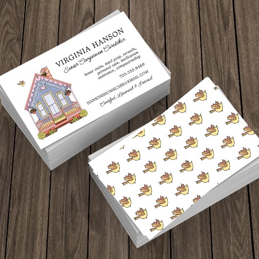 Schattige Blue House zorgverlener Visitekaartje