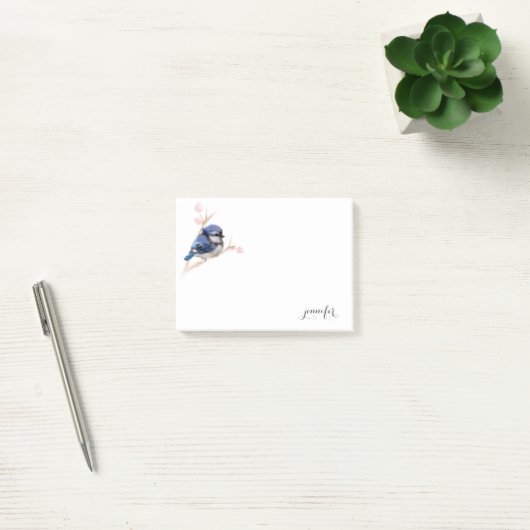 Schattige Blue Jay Birds Post it Note (Kantoor)