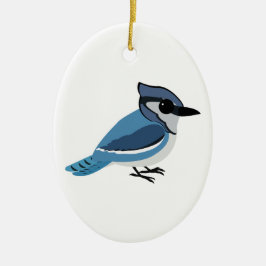 Schattige Blue Jay Keramisch Ornament
