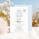 Schattige Blue Little Boo Ghost Bow Stropdas Baby Kaart