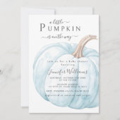 Schattige Blue Little Pumpkin Baby Boy Shower Kaart (Voorkant)