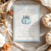 Schattige Blue Little Pumpkin Boy Baby shower Kaart