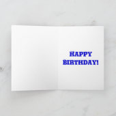 Schattige Blue Monster Verjaardag Wenskaart Kaart (Binnen)