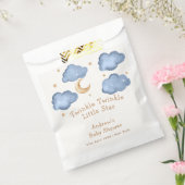 Schattige Blue Moon Stars Twinkle Twinkle Baby sho Bedankzakje (Gezegeld)