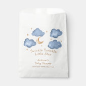 Schattige Blue Moon Stars Twinkle Twinkle Baby sho Bedankzakje (Voorkant)