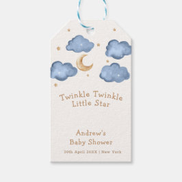 Schattige Blue Moon Stars Twinkle Twinkle Baby sho Cadeaulabel