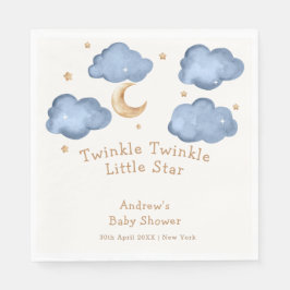 Schattige Blue Moon Stars Twinkle Twinkle Baby sho Servet