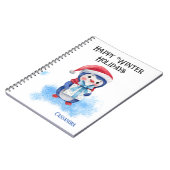 Schattige Blue Penguin Winterplanner 6.5x8.75 Notitieboek (Linkerzijde)