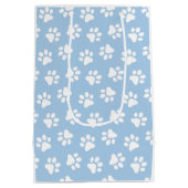 Schattige Blue Pet Pug verjaardagsfeestje Medium Cadeauzakje (Achterkant)