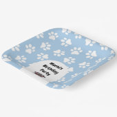 Schattige Blue Pet Pug verjaardagsfeestje Papieren Bordje (Gebogen)