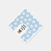 Schattige Blue Pet Pug verjaardagsfeestje Servet (Hoek)