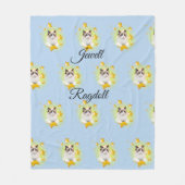 Schattige Blue Ragdoll is een digitale ster Fleece Deken (Voorkant)