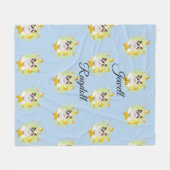 Schattige Blue Ragdoll is een digitale ster Fleece Deken (Voorkant (Horizontaal))