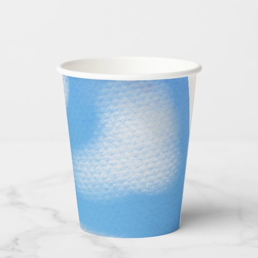 Schattige Blue Sky kids Verjaardag Papieren beker (Achterkant)