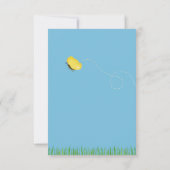 Schattige Blue Stork Baby shower Bedankkaart (Achterkant)