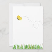 Schattige Blue Stork Baby shower Kaart (Achterkant)