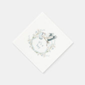 Schattige Blue Stork Crest Baby shower Het is een Servet (Hoek)