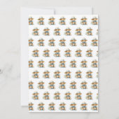 Schattige Blue Waterverf Teddy Bear Baby shower Kaart (Achterkant)