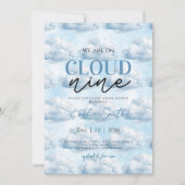 Schattige Blue We zijn op Cloud Nine Baby shower S Kaart (Voorkant)