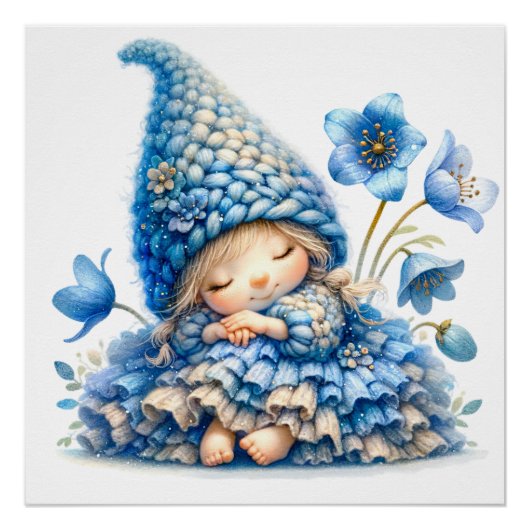 Schattige Bluebell Fairy Poster (Voorkant)