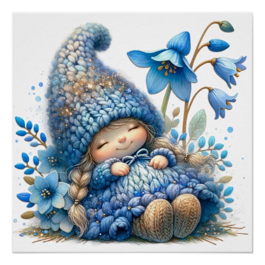 Schattige Bluebell Fairy Poster (Voorkant)