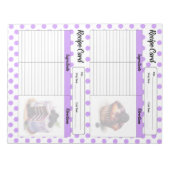 Schattige Blueberry Recept Kaart Notitieblok (Voorkant)