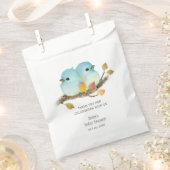 Schattige Bluebirds Bird Baby shower Bedankzakje (Geknipt)