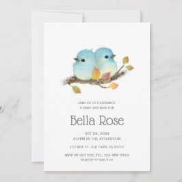 Schattige Bluebirds Bird Baby shower Kaart