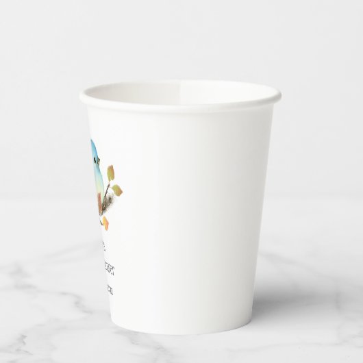 Schattige Bluebirds Bird Baby shower Papieren Bekers (Links)