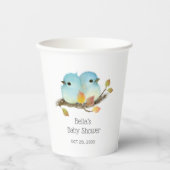 Schattige Bluebirds Bird Baby shower Papieren Bekers (Voorkant)