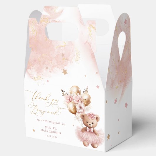 Schattige Blush Beer Balloon Barly Wachten Baby sh Bedankdoosjes (Geopend)