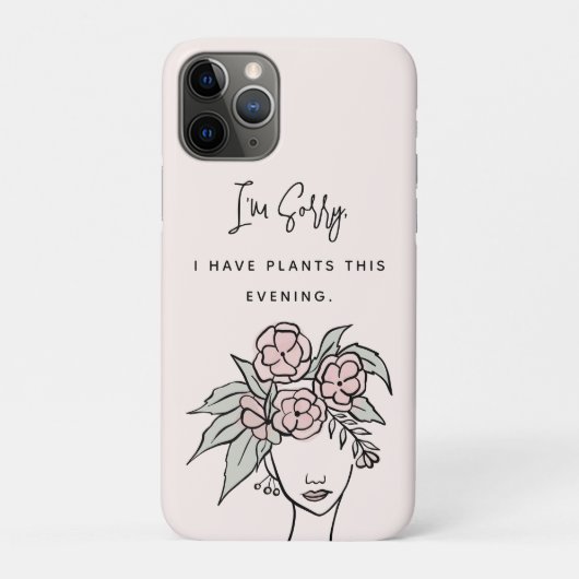 Schattige Blush Bezig met Mijn Planten Bloemenport Case-Mate iPhone Case (Achterkant)