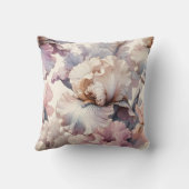 Schattige Blush Bloemen Monogram Baby Meisje Kweke Kussen (Achterkant)