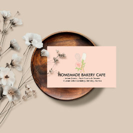 Schattige Blush Bloemencake Bakkerij Catering Visitekaartje