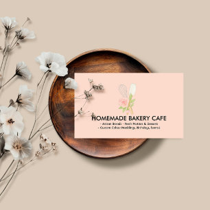 Schattige Blush Bloemencake Bakkerij Catering Visitekaartje