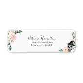 Schattige Blush Bloemige Halloween Bruidsmeisjesfe Etiket (Voorkant)