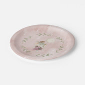 Schattige Blush Boho Baby shower Olifant Papieren Bordje (Gekanteld)