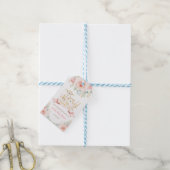 Schattige Blush Floral Woodland Forest Baby shower Cadeaulabel (Met Touw)